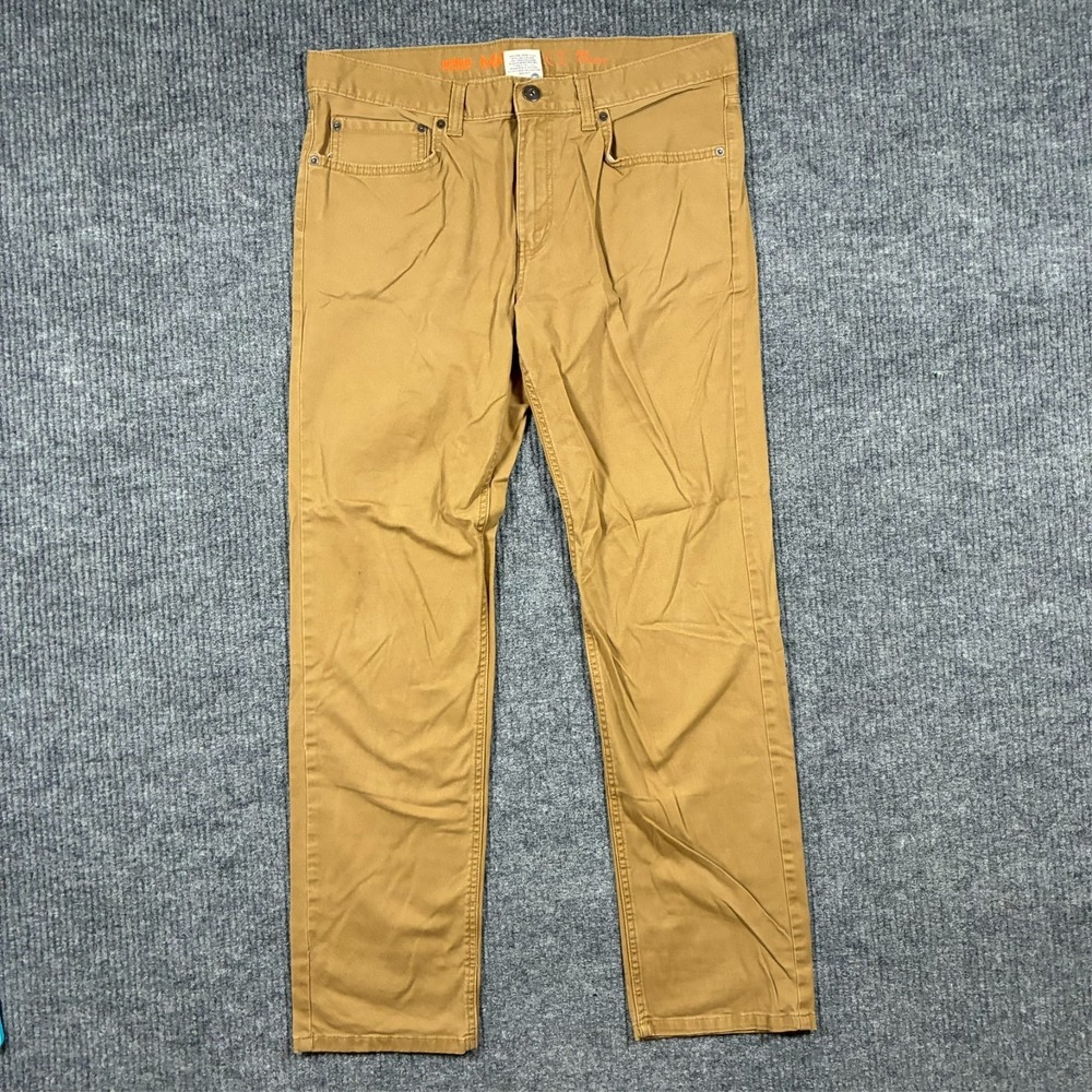 Urban Pipeline MaxFlex Mens Khaki Pants 34x32 Tan Straight‎ Leg Stretch Casual